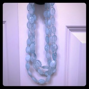 Three tiered Aqua Necklace